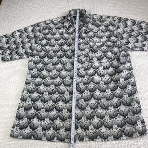 Vintage Southpole Short Sleeve Button Shirt Men's L y2k Psychedelic's AOP (READ) - Picture 10 of 16